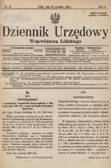 Dziennik Urzędowy Województwa Łódzkiego. 1925, nr 51