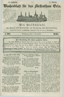 Wochenblatt für das Fürstenthum Oels : ein Volksblatt für Staats- und Gemeinwohl, zur Belehrung und Unterhaltung. Jg.15, № 117 (5 Dezember 1848)