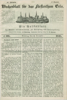 Wochenblatt für das Fürstenthum Oels : ein Volksblatt für Staats- und Gemeinwohl, zur Belehrung und Unterhaltung. Jg.15, № 125 (19 Dezember 1848)