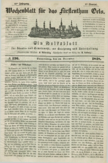 Wochenblatt für das Fürstenthum Oels : ein Volksblatt für Staats- und Gemeinwohl, zur Belehrung und Unterhaltung. Jg.15, № 126 (21 Dezember 1848)