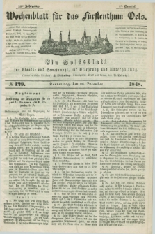 Wochenblatt für das Fürstenthum Oels : ein Volksblatt für Staats- und Gemeinwohl, zur Belehrung und Unterhaltung. Jg.15, № 129 (28 Dezember 1848)