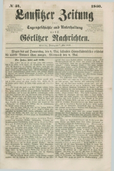 Lausitzer Zeitung : für Tagesgeschichte und Unterhaltung nebst Görlitzer Nachrichten. 1850, № 54 (7 Mai) + dod.