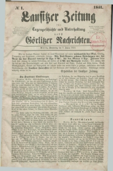 Lausitzer Zeitung : für Tagesgeschichte und Unterhaltung nebst Görlitzer Nachrichten. 1851, № 1 (2 Januar)