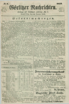 Görlitzer Nachrichten : beilage zur Lausitzer Zeitung. 1853, № 8 (20 Januar)
