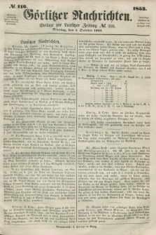 Görlitzer Nachrichten : beilage zur Lausitzer Zeitung. 1853, № 116 (4 October)