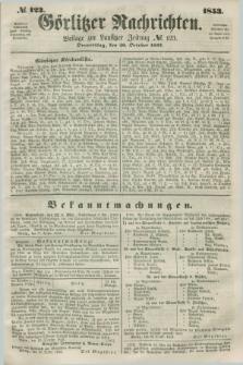Görlitzer Nachrichten : beilage zur Lausitzer Zeitung. 1853, № 123 (20 October)
