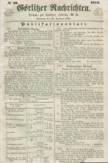 Görlitzer Nachrichten : beilage zur Lausitzer Zeitung. 1856, № 10 (22 Januar)