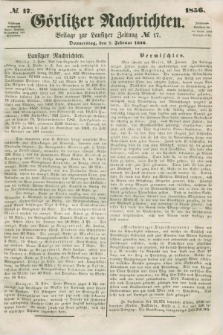 Görlitzer Nachrichten : beilage zur Lausitzer Zeitung. 1856, № 17 (7 Februar)