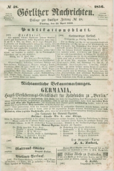 Görlitzer Nachrichten : beilage zur Lausitzer Zeitung. 1856, № 48 (22 April)