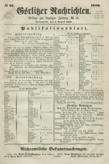 Görlitzer Nachrichten : beilage zur Lausitzer Zeitung. 1856, № 91 (2 August)