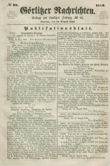 Görlitzer Nachrichten : beilage zur Lausitzer Zeitung. 1856, № 98 (19 August)