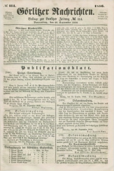 Görlitzer Nachrichten : beilage zur Lausitzer Zeitung. 1856, № 114 (25 September)