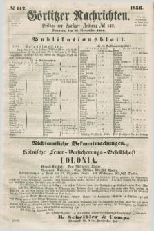 Görlitzer Nachrichten : beilage zur Lausitzer Zeitung. 1856, № 142 (30 November)
