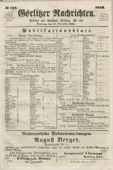 Görlitzer Nachrichten : beilage zur Lausitzer Zeitung. 1856, № 148 (14 December)