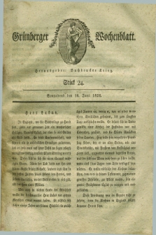 Gruenberger Wochenblatt. 1826, Stück 24 (10 Juni)
