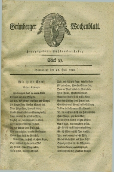 Gruenberger Wochenblatt. 1826, Stück 30 (22 Juli)