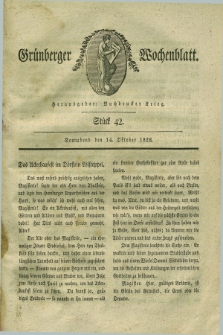 Gruenberger Wochenblatt. 1826, Stück 42 (14 Oktober)