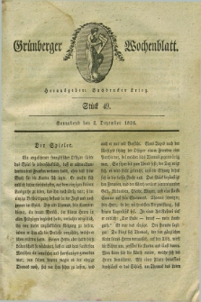 Gruenberger Wochenblatt. 1826, Stück 49 (2 Dezember)