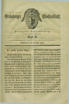Gruenberger Wochenblatt. 1827, Stück 20 (19 Mai)
