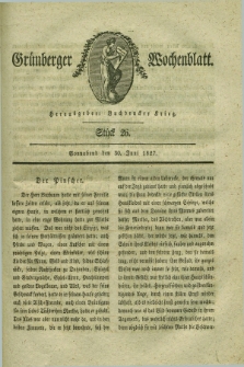 Gruenberger Wochenblatt. 1827, Stück 26 (30 Juni)