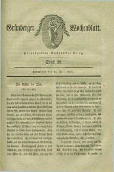Gruenberger Wochenblatt. 1827, Stück 28 (14 Juli)
