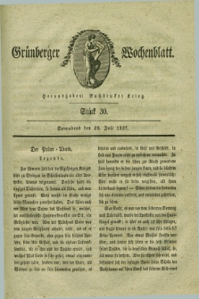 Gruenberger Wochenblatt. 1827, Stück 30 (28 Juli)