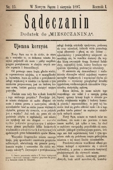Sądeczanin : dodatek do „Mieszczanina”. 1897, nr 15