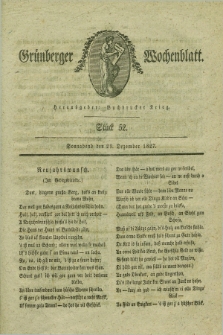 Gruenberger Wochenblatt. 1827, Stück 52 (29 Dezember)