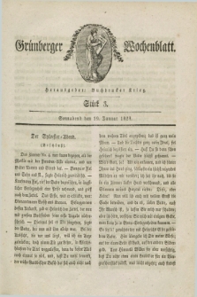 Gruenberger Wochenblatt. 1828, Stück 3 (19 Januar)