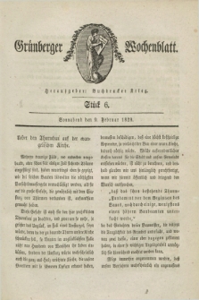 Gruenberger Wochenblatt. 1828, Stück 6 (9 Februar)