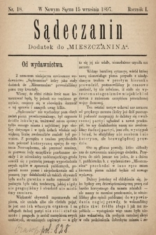 Sądeczanin : dodatek do „Mieszczanina”. 1897, nr 17