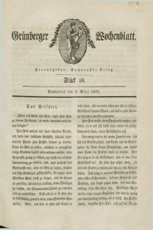 Gruenberger Wochenblatt. 1828, Stück 10 (8 März)