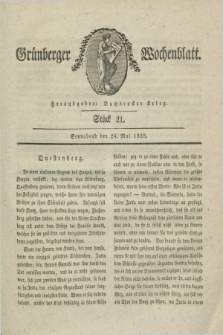 Gruenberger Wochenblatt. 1828, Stück 21 (24 Mai)
