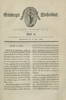 Gruenberger Wochenblatt. 1828, Stück 28 (12 Juli)