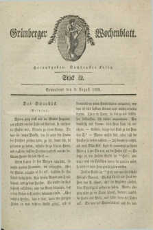 Gruenberger Wochenblatt. 1828, Stück 32 (9 August)
