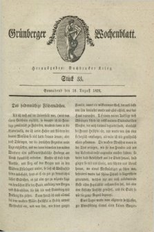 Gruenberger Wochenblatt. 1828, Stück 33 (16 August)