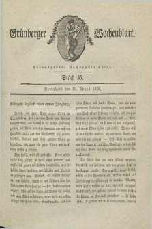 Gruenberger Wochenblatt. 1828, Stück 35 (30 August)