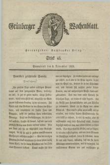 Gruenberger Wochenblatt. 1828, Stück 45 (8 November)