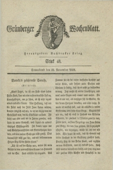 Gruenberger Wochenblatt. 1828, Stück 48 (29 November)
