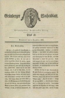 Gruenberger Wochenblatt. 1828, Stück 49 (6 Dezember)