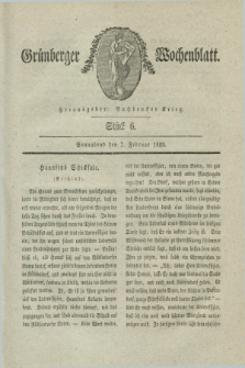Gruenberger Wochenblatt. 1829, Stück 6 (7 Februar)