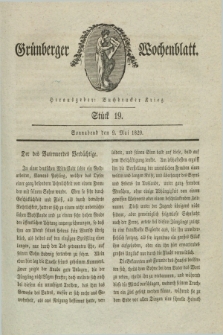 Gruenberger Wochenblatt. 1829, Stück 19 (9 Mai)