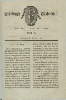 Gruenberger Wochenblatt. 1829, Stück 24 (13 Juni)