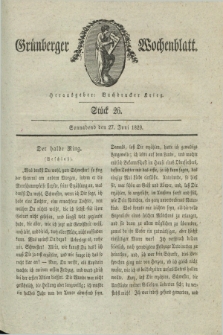 Gruenberger Wochenblatt. 1829, Stück 26 (27 Juni)