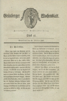 Gruenberger Wochenblatt. 1829, Stück 43 (24 Oktober)