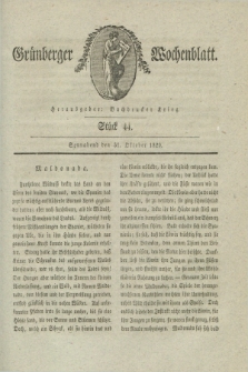 Gruenberger Wochenblatt. 1829, Stück 44 (31 Oktober)