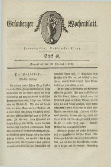 Gruenberger Wochenblatt. 1829, Stück 48 (28 November)