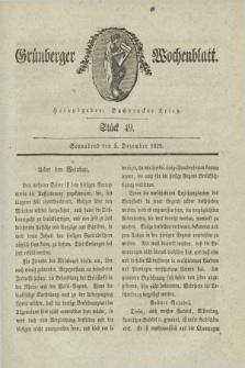 Gruenberger Wochenblatt. 1829, Stück 49 (5 Dezember)