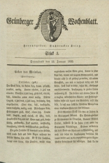 Gruenberger Wochenblatt. 1830, Stück 3 (16 Januar)