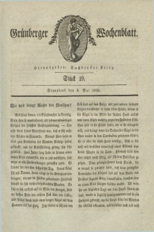 Gruenberger Wochenblatt. 1830, Stück 19 (8 Mai)